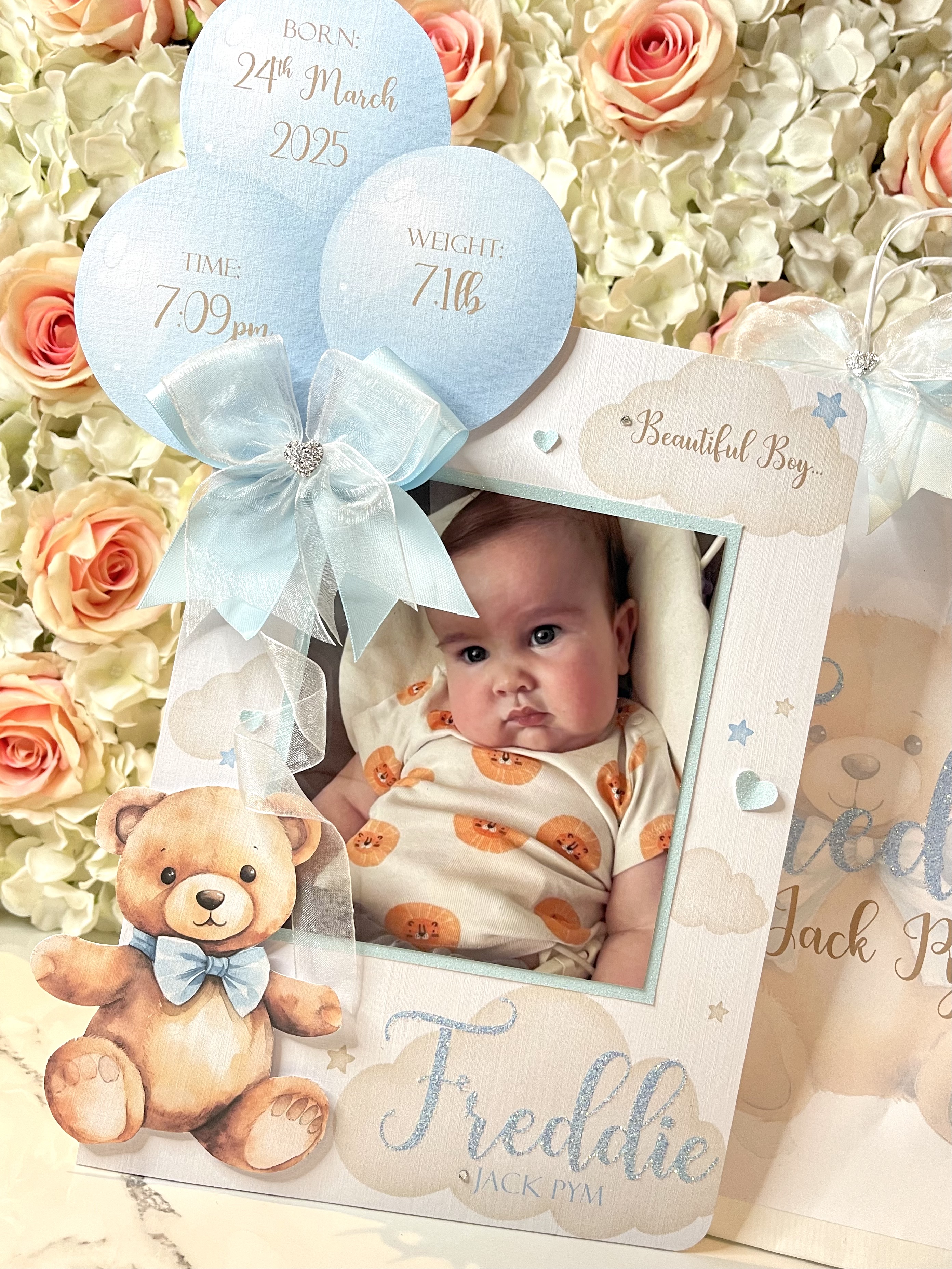 Teddy Bear Balloon Photo Card view 3