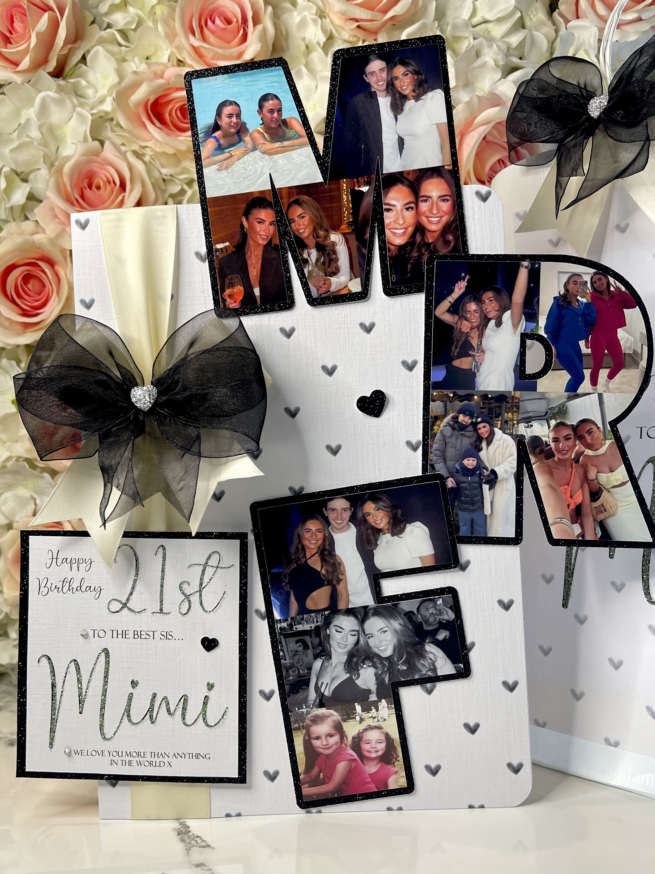Word Photo Collage Card view 2