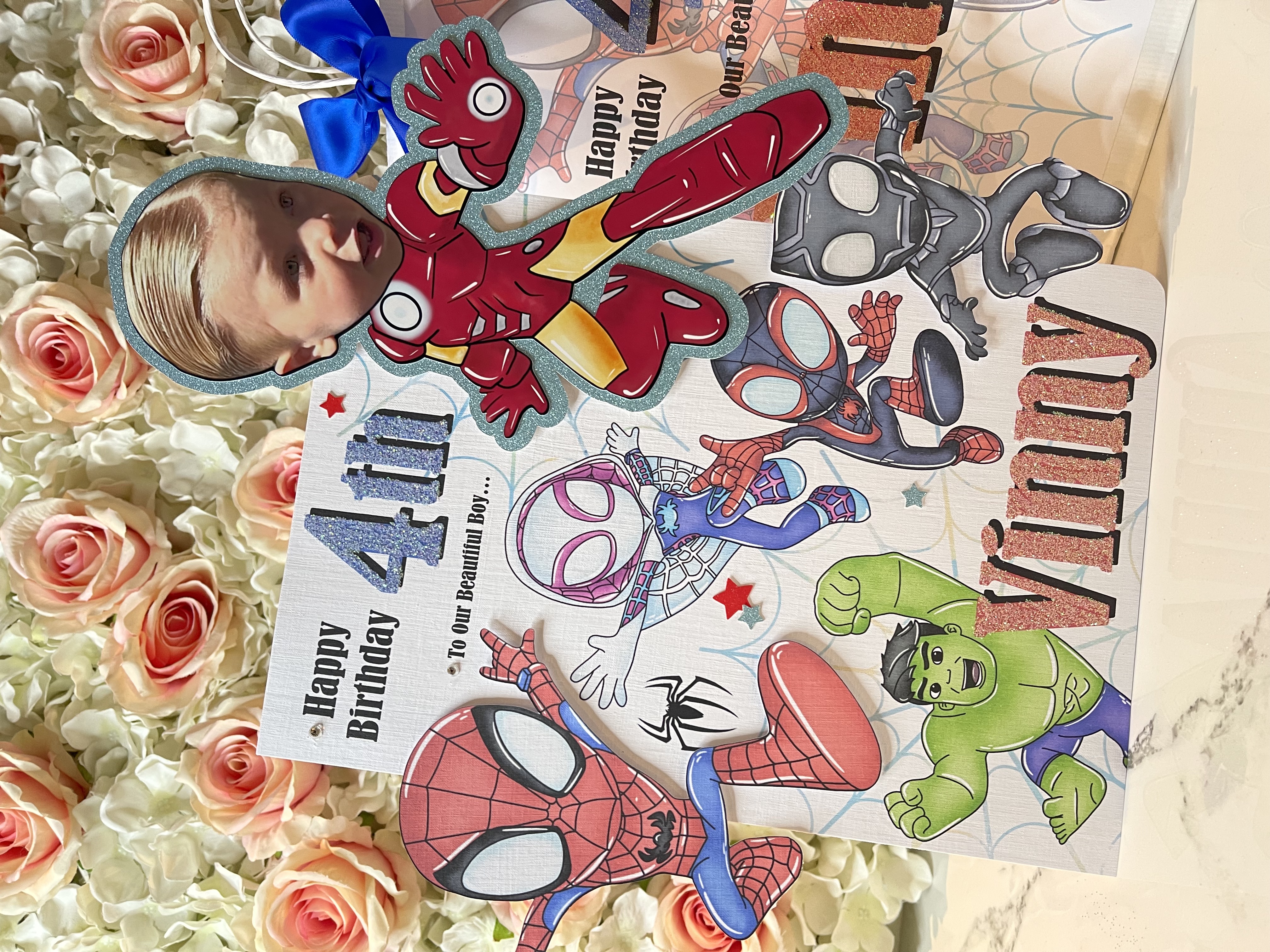 Marvel Inspired Face Photo Card