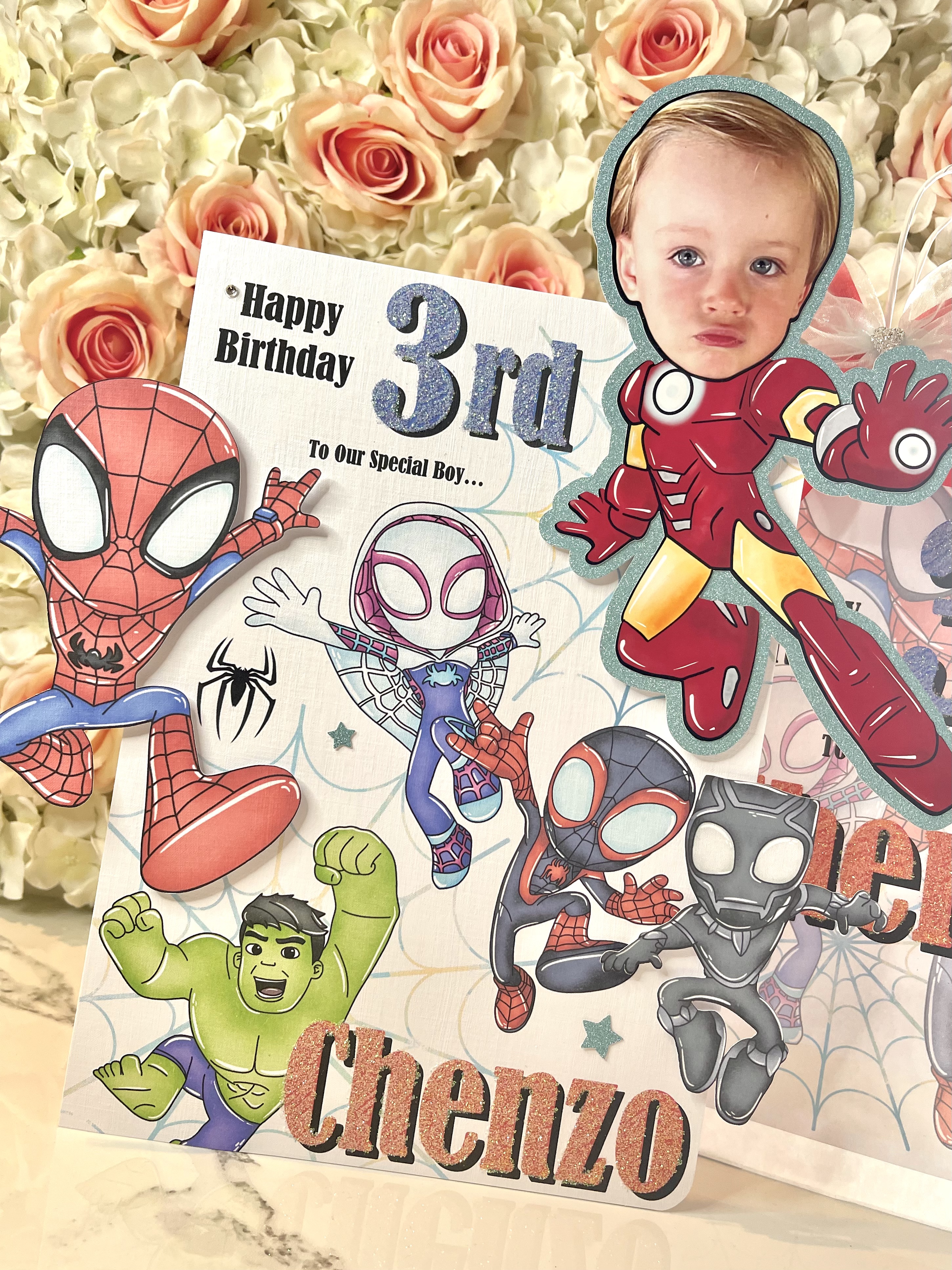 Marvel Inspired Face Photo Card view 2