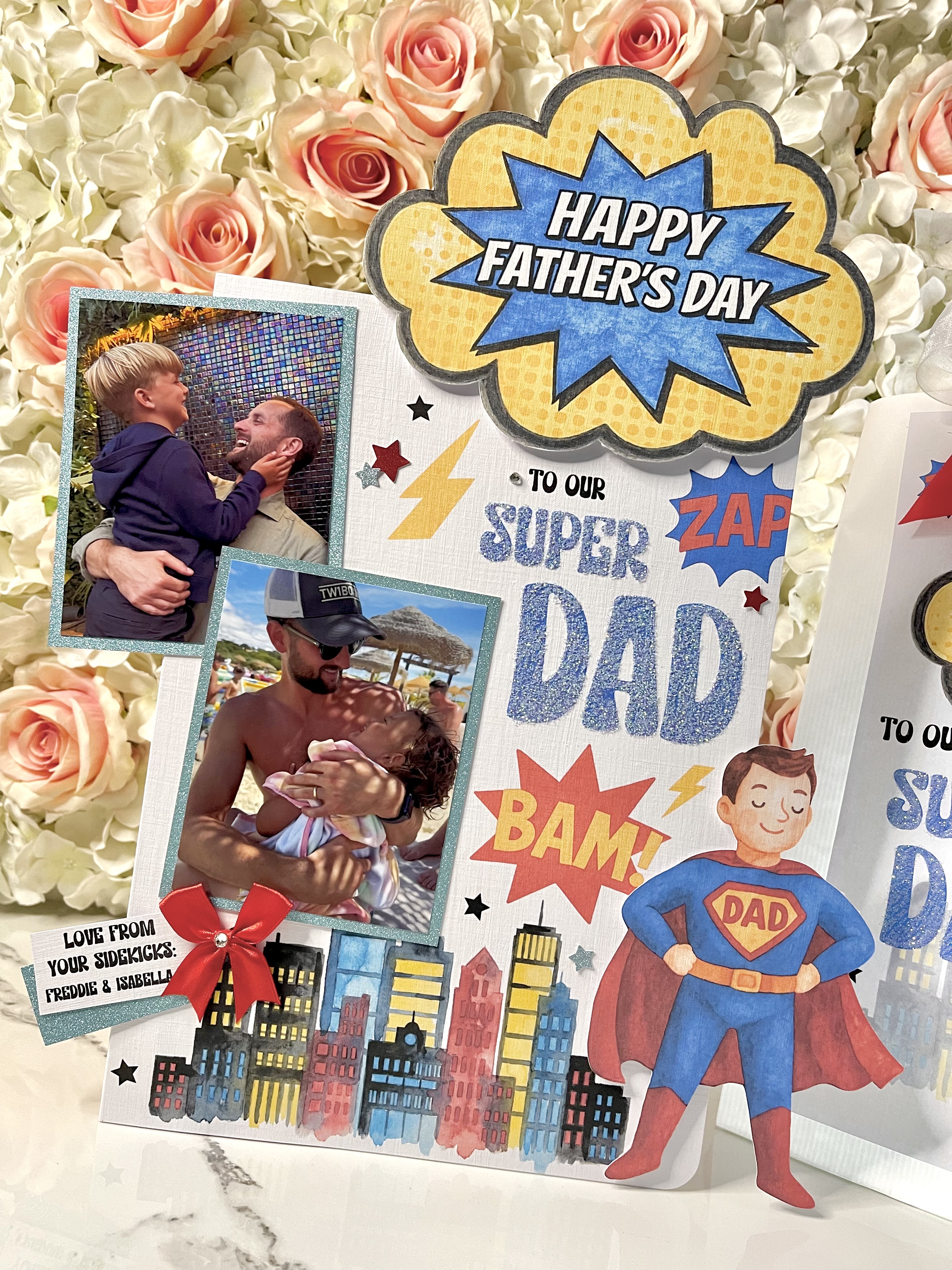 Super Dad Comic Photo Card