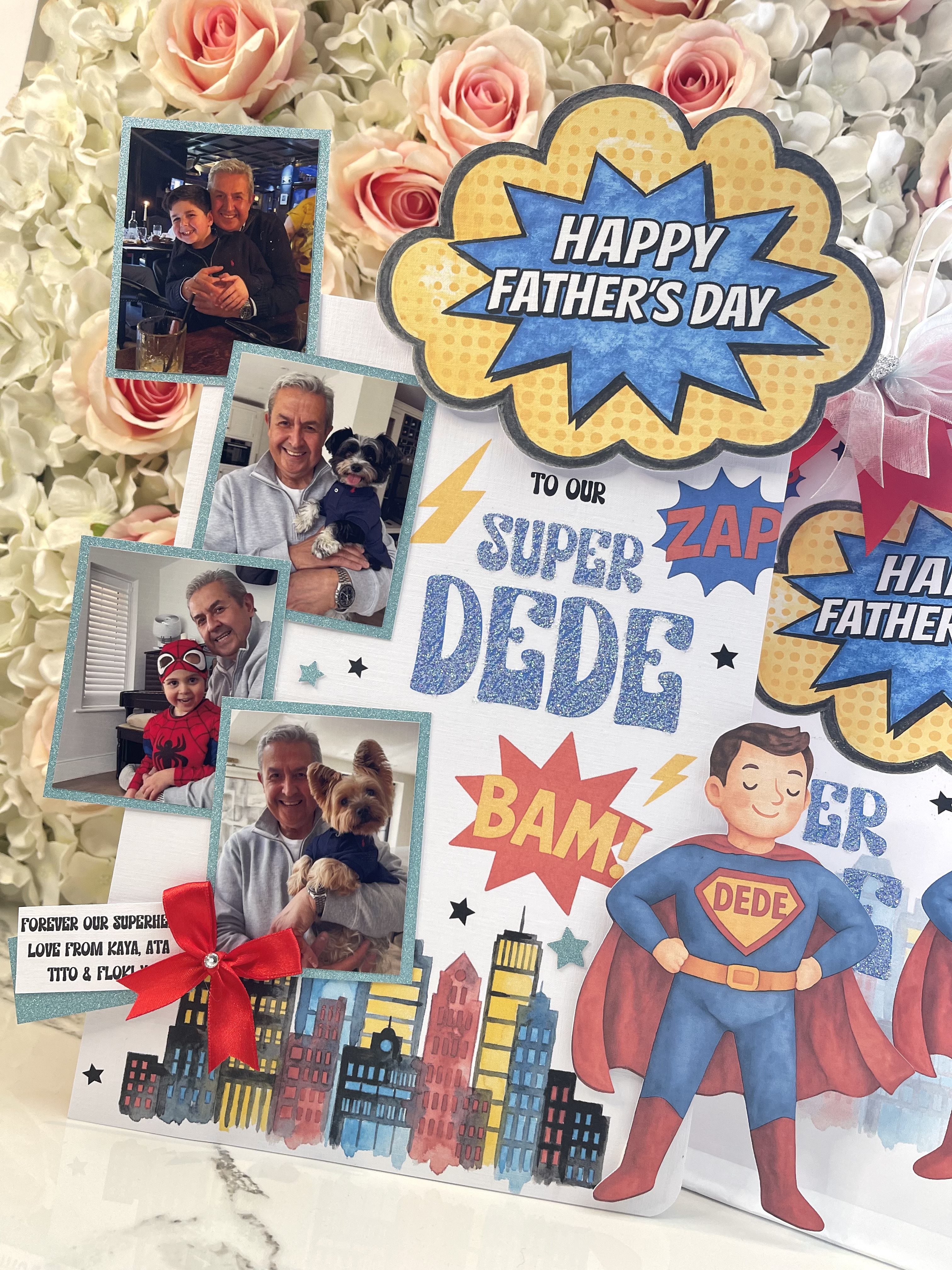 Super Dad Comic Photo Card view 2