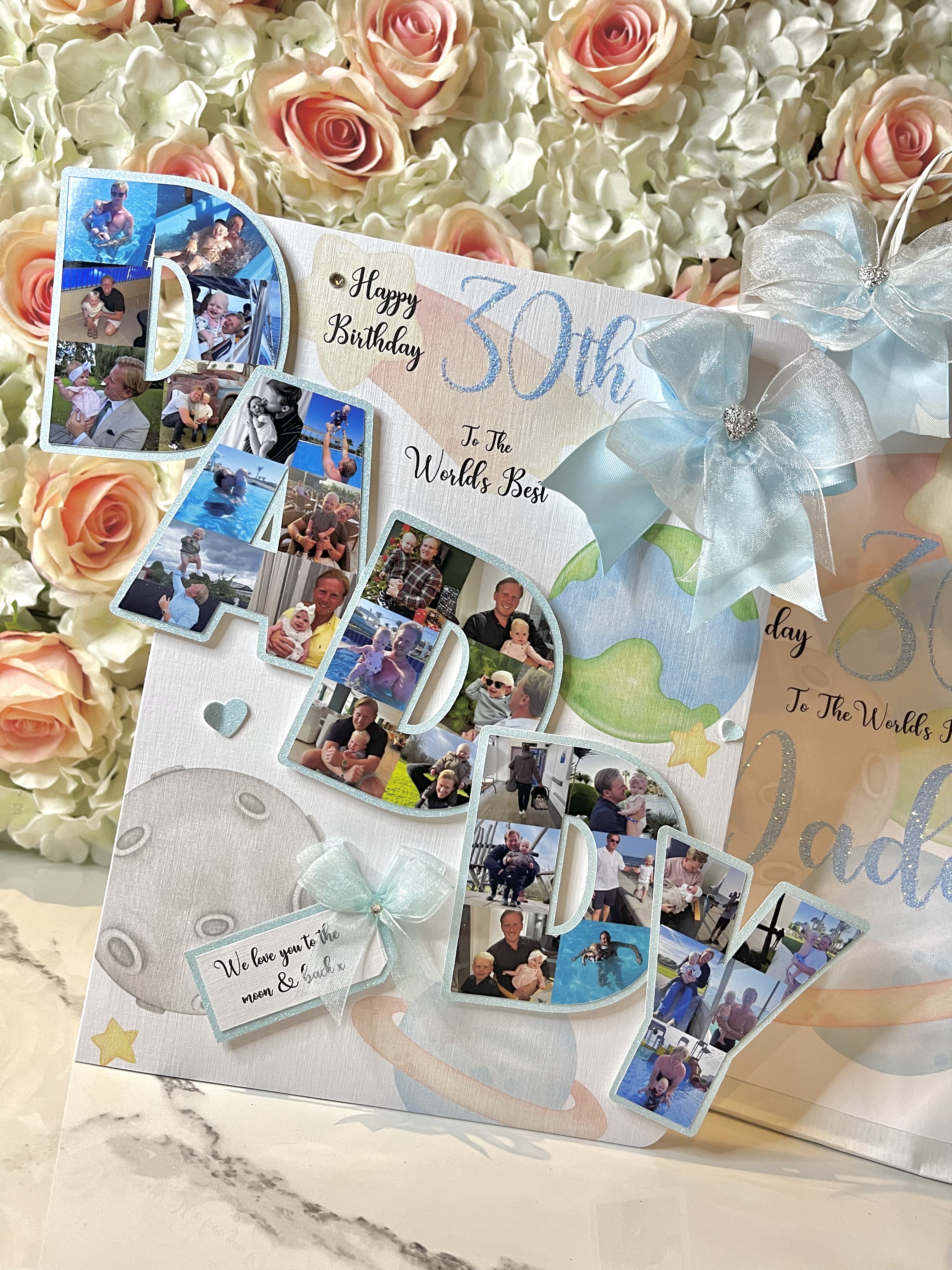 Word Photo Collage Card view 3