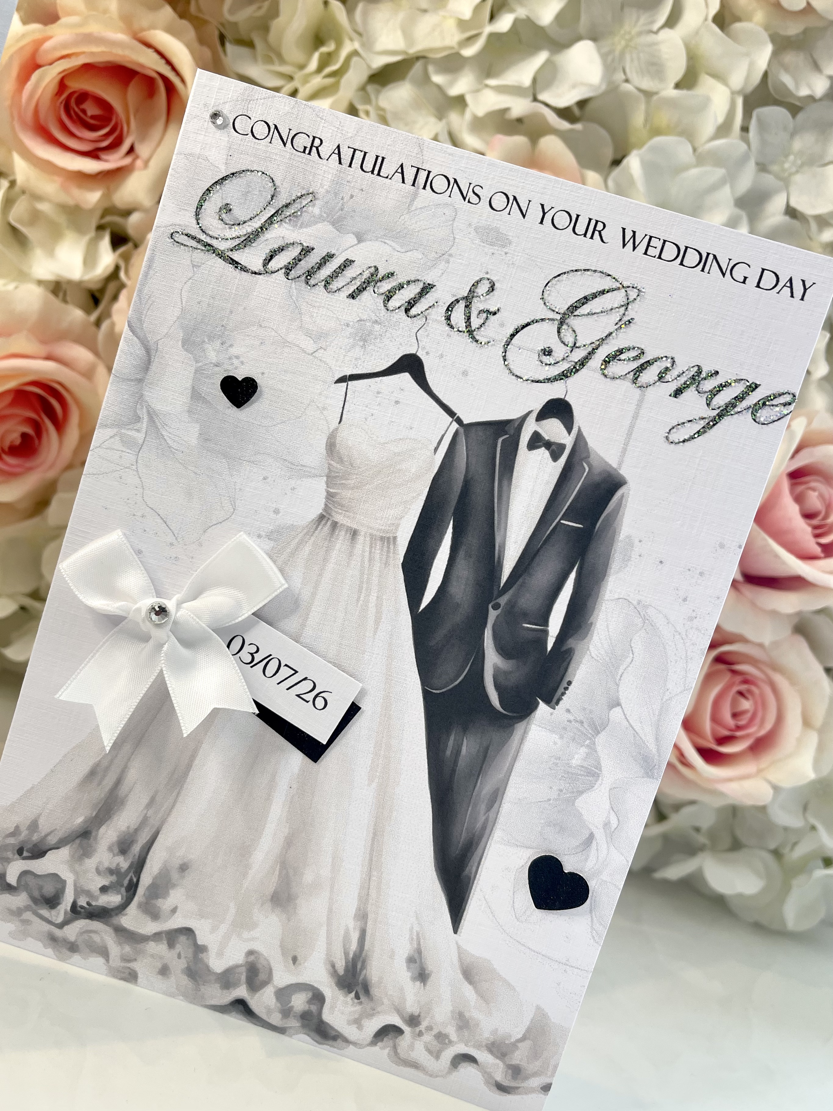 Bride & Groom Wedding Card view 3