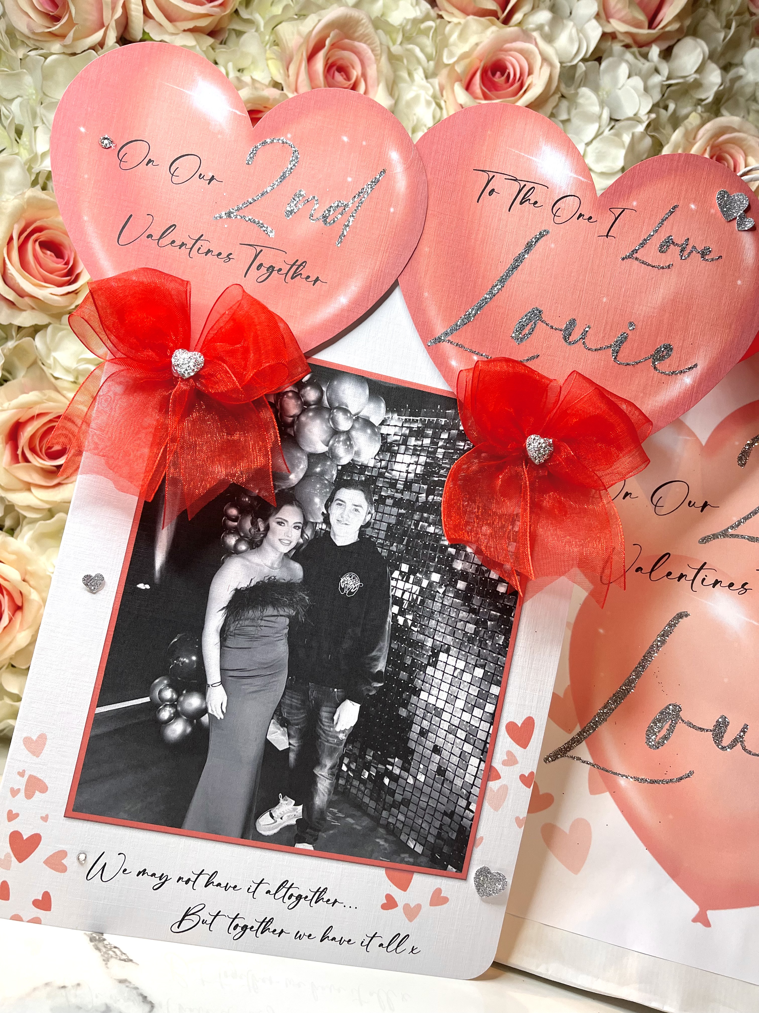 Double Heart Photo Card