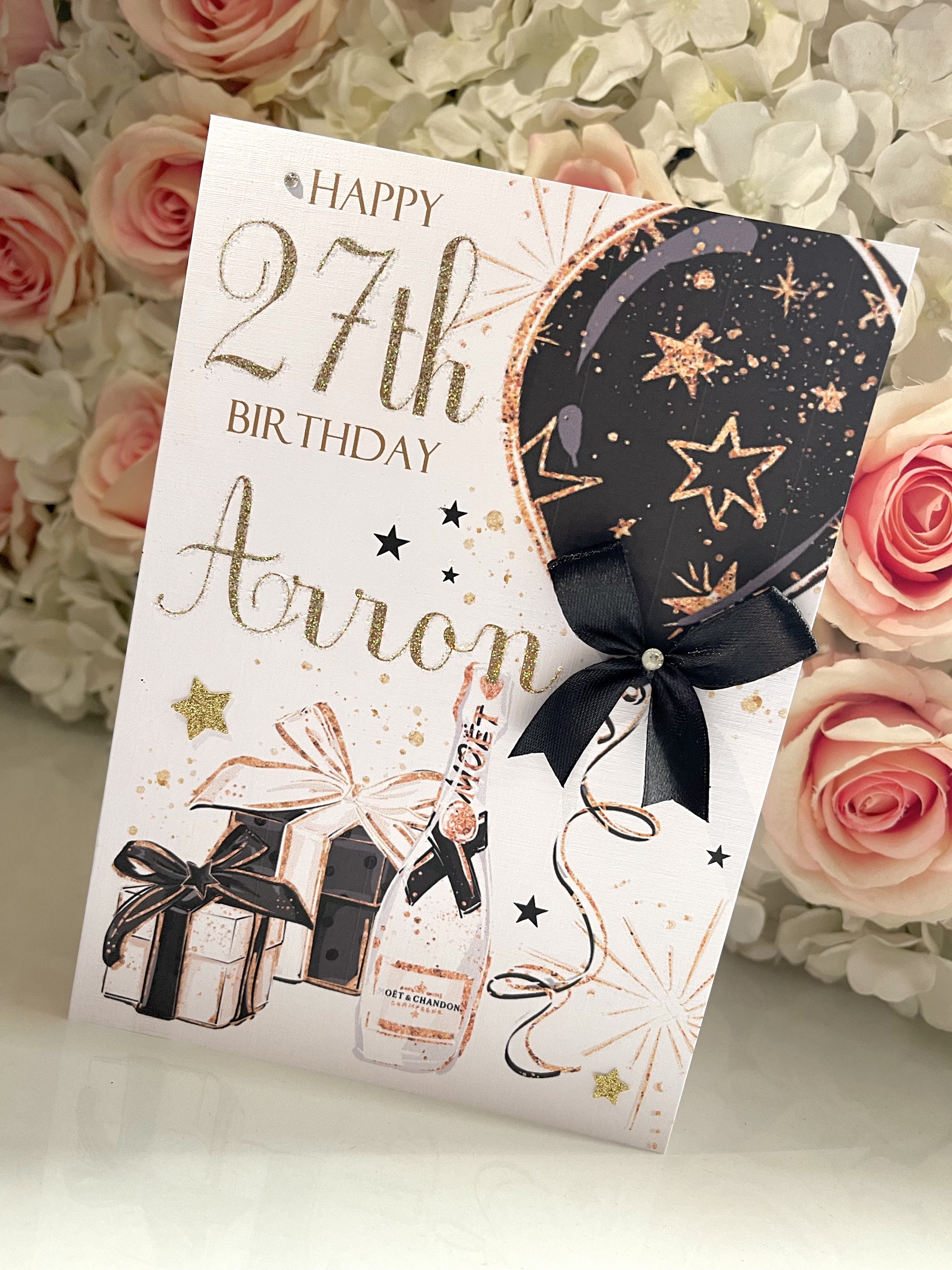 Sparkle Celebration Floral Card view 2
