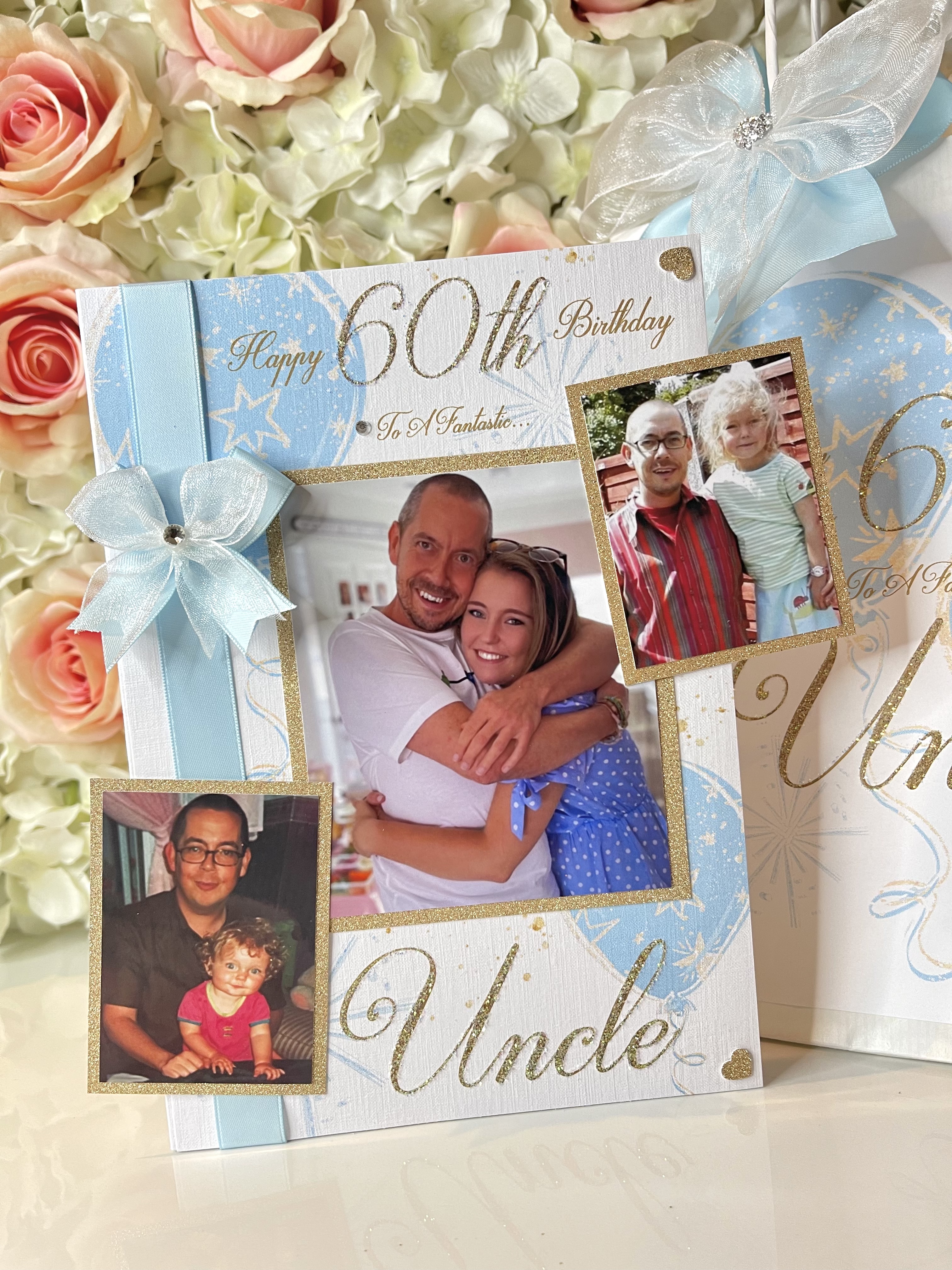 Scattered Photo Bow Card