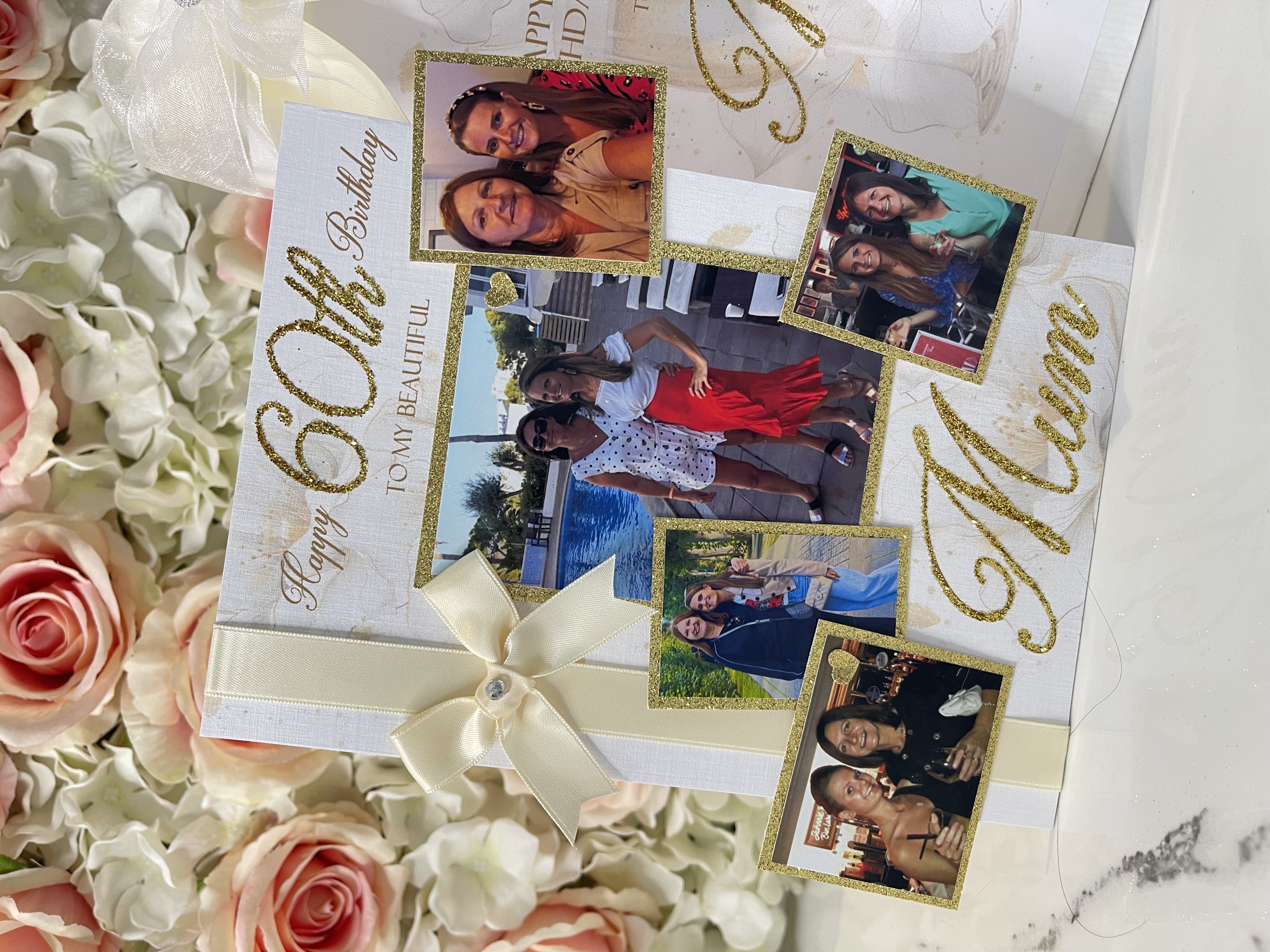 Scattered Photo Bow Card view 3