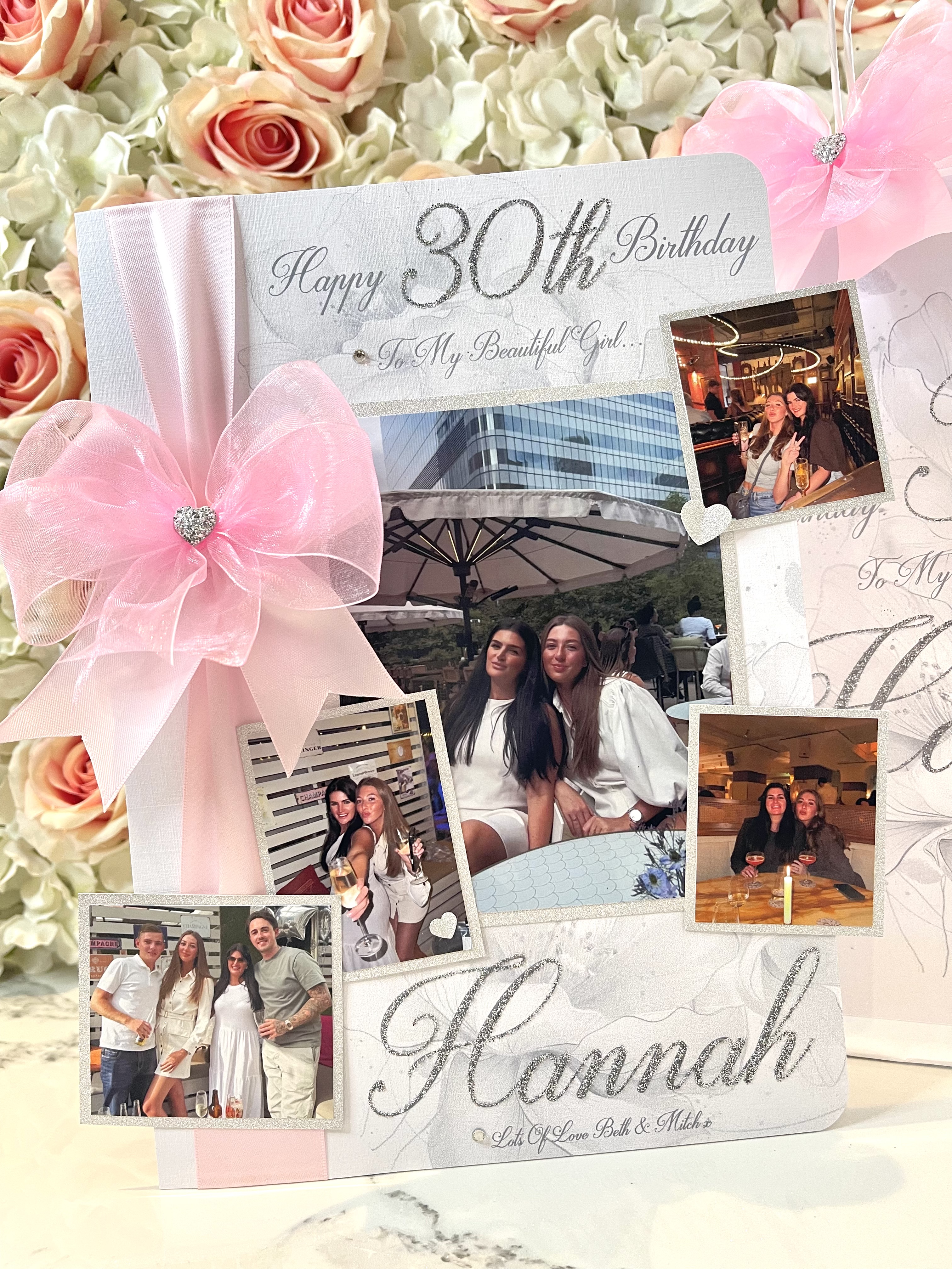 Scattered Photo Bow Card